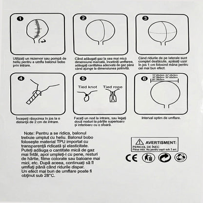 Balon transparent rotund (set 25 buc)