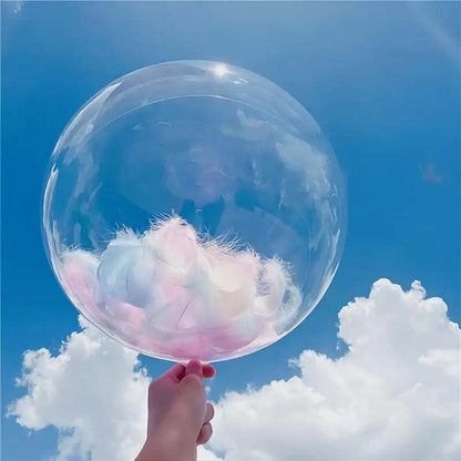 Balon transparent rotund (set 25 buc)