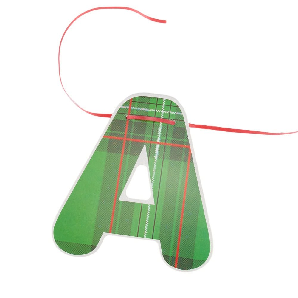 Banner Crăciun cu mesaj Merry Christmas - model 2 roșu și verde