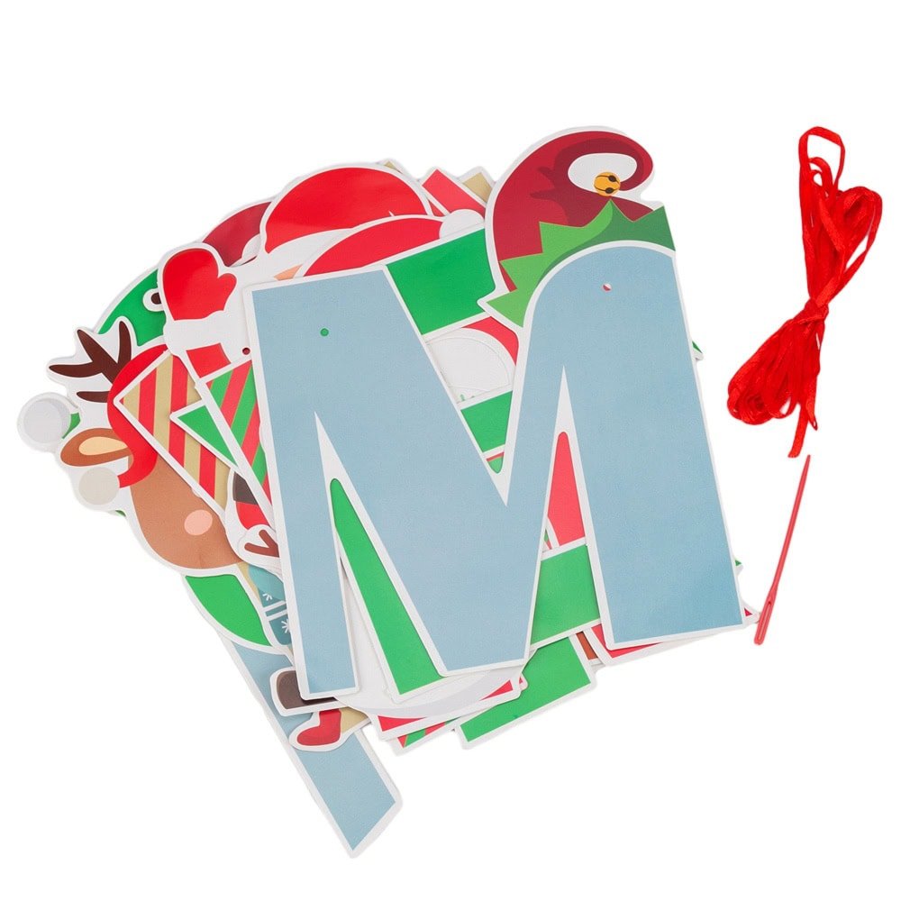 Banner Crăciun cu mesaj Merry Christmas - model 3 multicolor