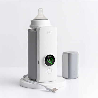 Incalzitor Portabil Timebox, Incalzire Rapida fara Apa, Afisaj Digital, Alb