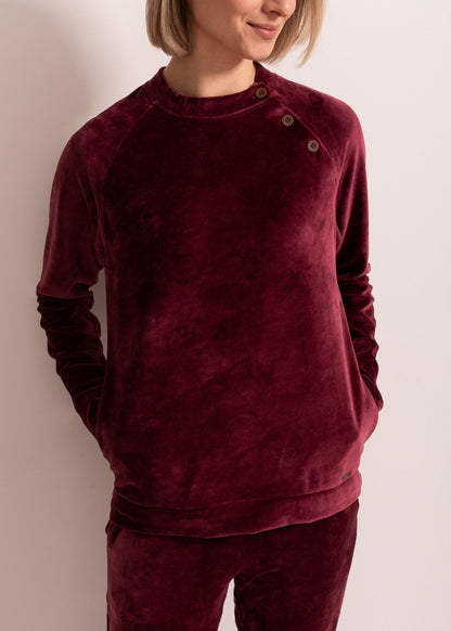 Hanorac Damă Velvet Bordo