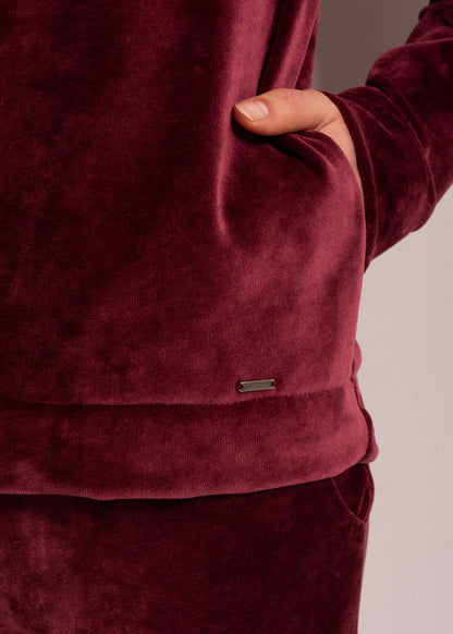 Hanorac Damă Velvet Bordo