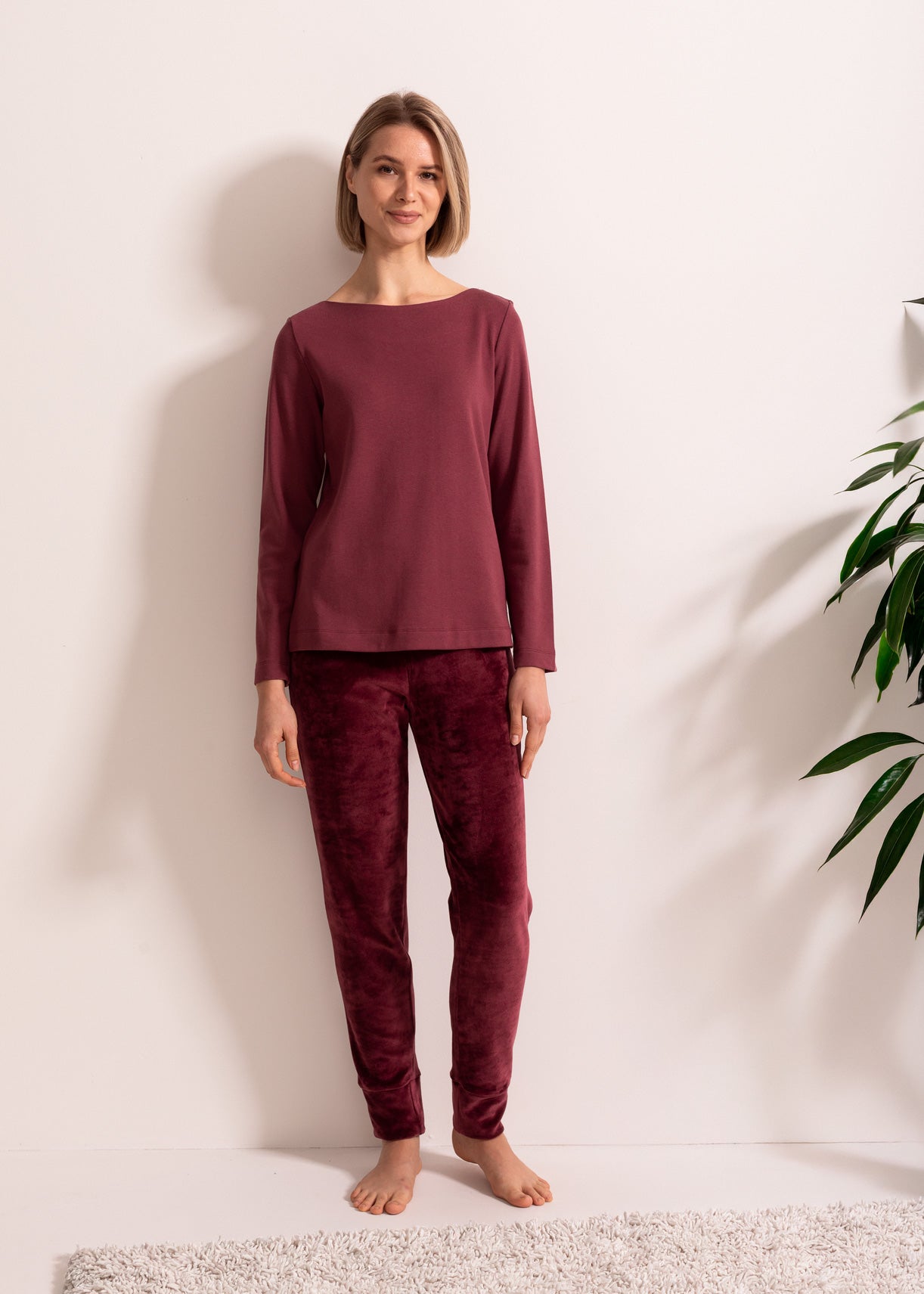 Bluză Damă Velvet Bordo