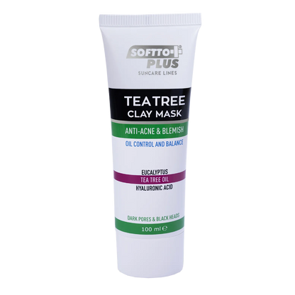 Mască De Argilă Cu Extract De Arbore De Ceai Pentru Acnee Și Coșuri – 100 ml