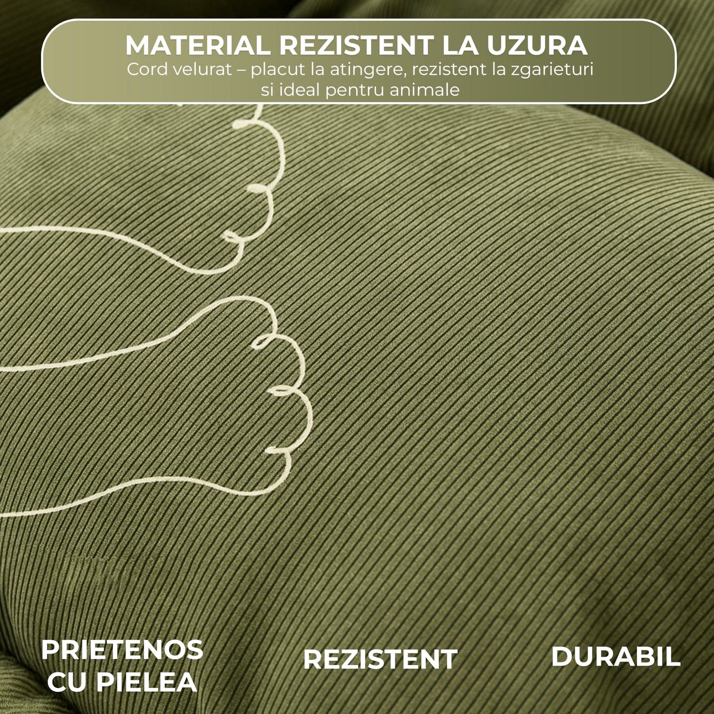 Canapea pliabila de podea 178 cm, Pliabil, Perna moale, Husa, Versatil, Verde
