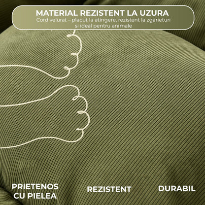 Canapea pliabila de podea 178 cm, Pliabil, Perna moale, Husa, Versatil, Verde