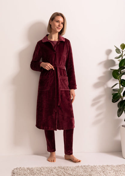 Capot Damă Velvet Bordo