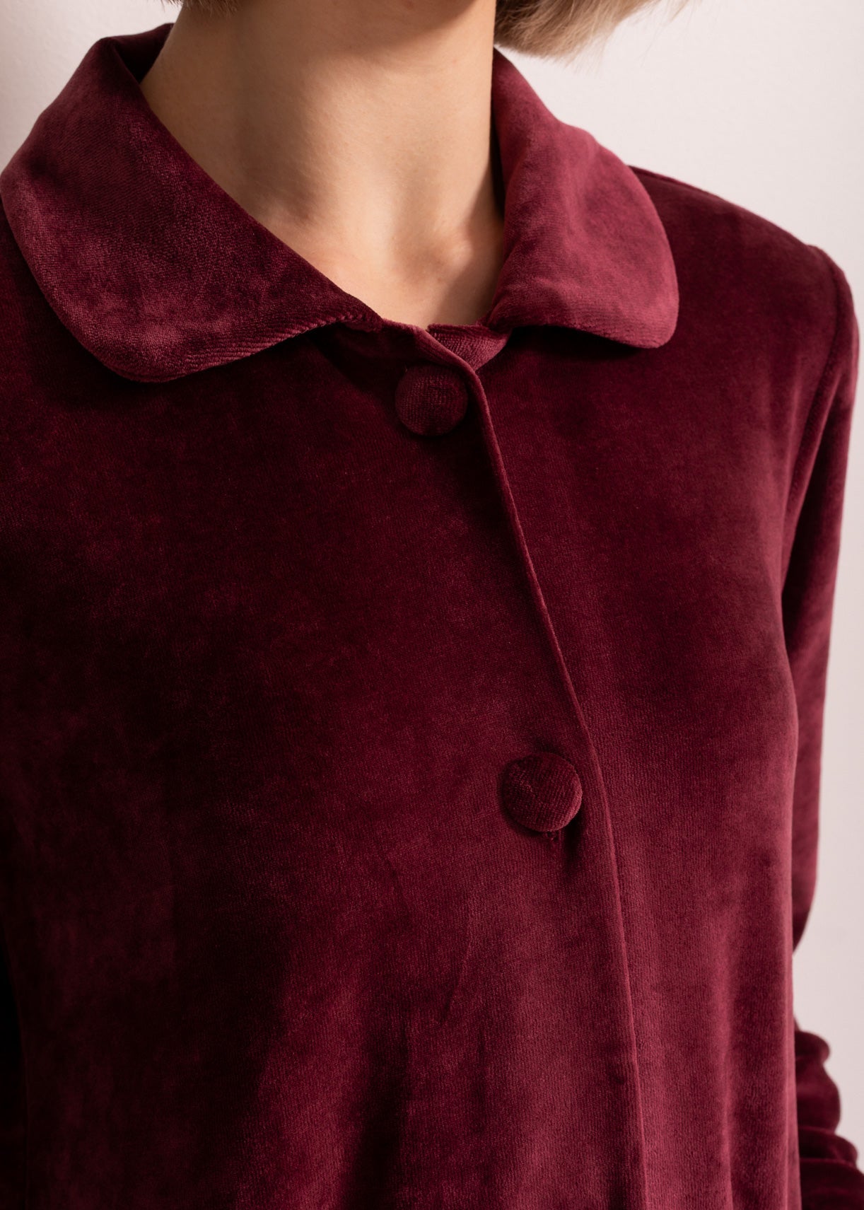 Capot Damă Velvet Bordo