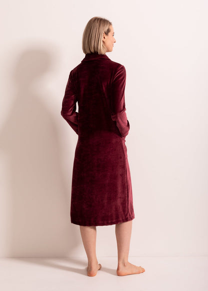 Capot Damă Velvet Bordo