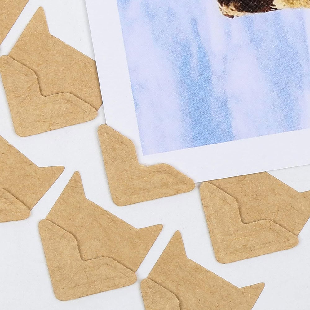 Colțare sticker pentru fotografii - kraft (set 240 buc)