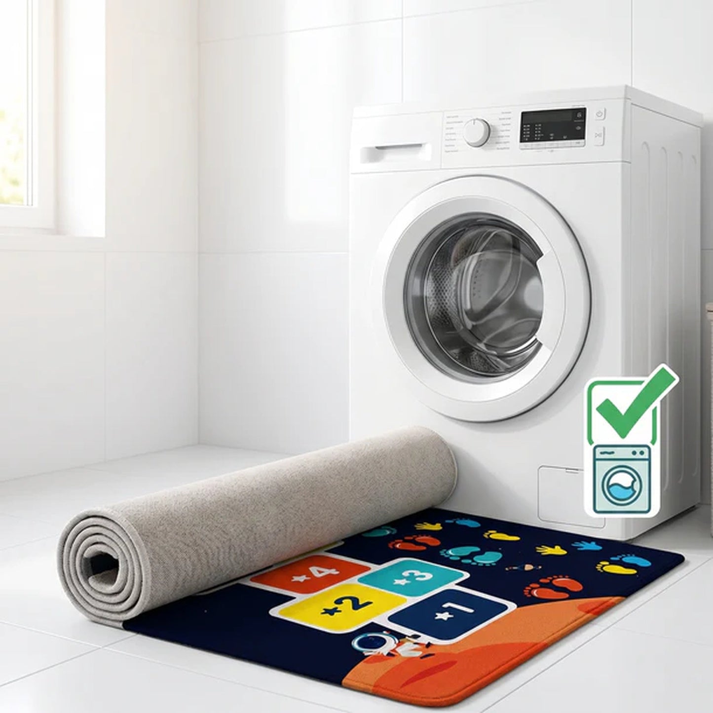 Covor Interactiv pentru Copii cu Joculet Sotron si Amprente Colorate