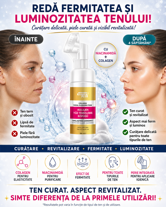 Spumă De Curățare Cu Perie Specială Niacinamide + Colagen