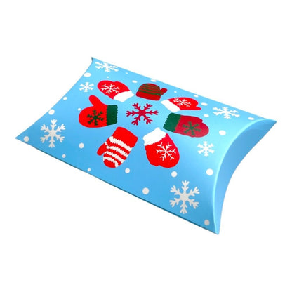 Cutie Crăciun în formă de pernă - model 3 fulgi de zăpadă (set 50 buc) 12x7.2x2.5cm