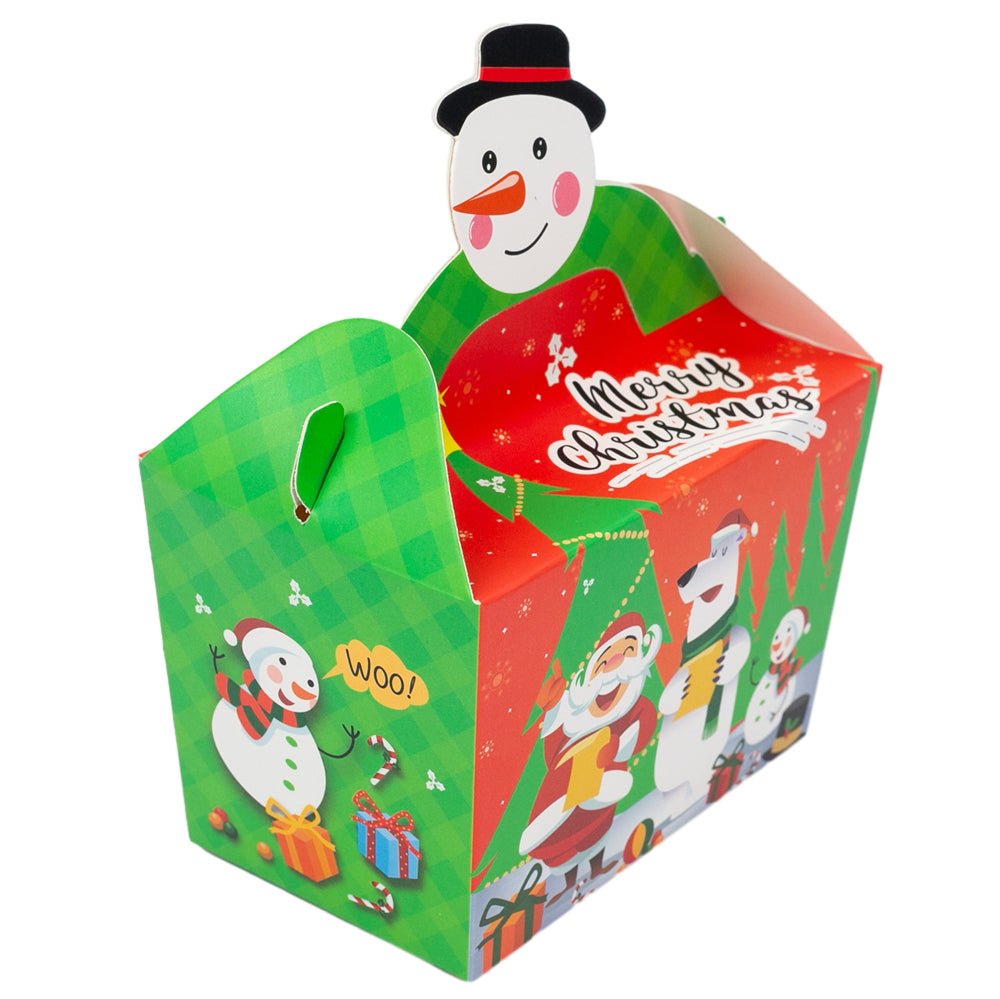 Cutie Crăciun Om de zăpadă cu mâner decupat (set 25 buc)