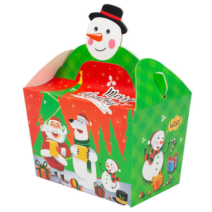 Cutie Crăciun Om de zăpadă cu mâner decupat (set 25 buc)