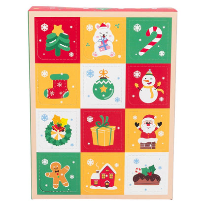 Cutie Crăciun tip calendar Advent cu 12 compartimente (set 5 buc)