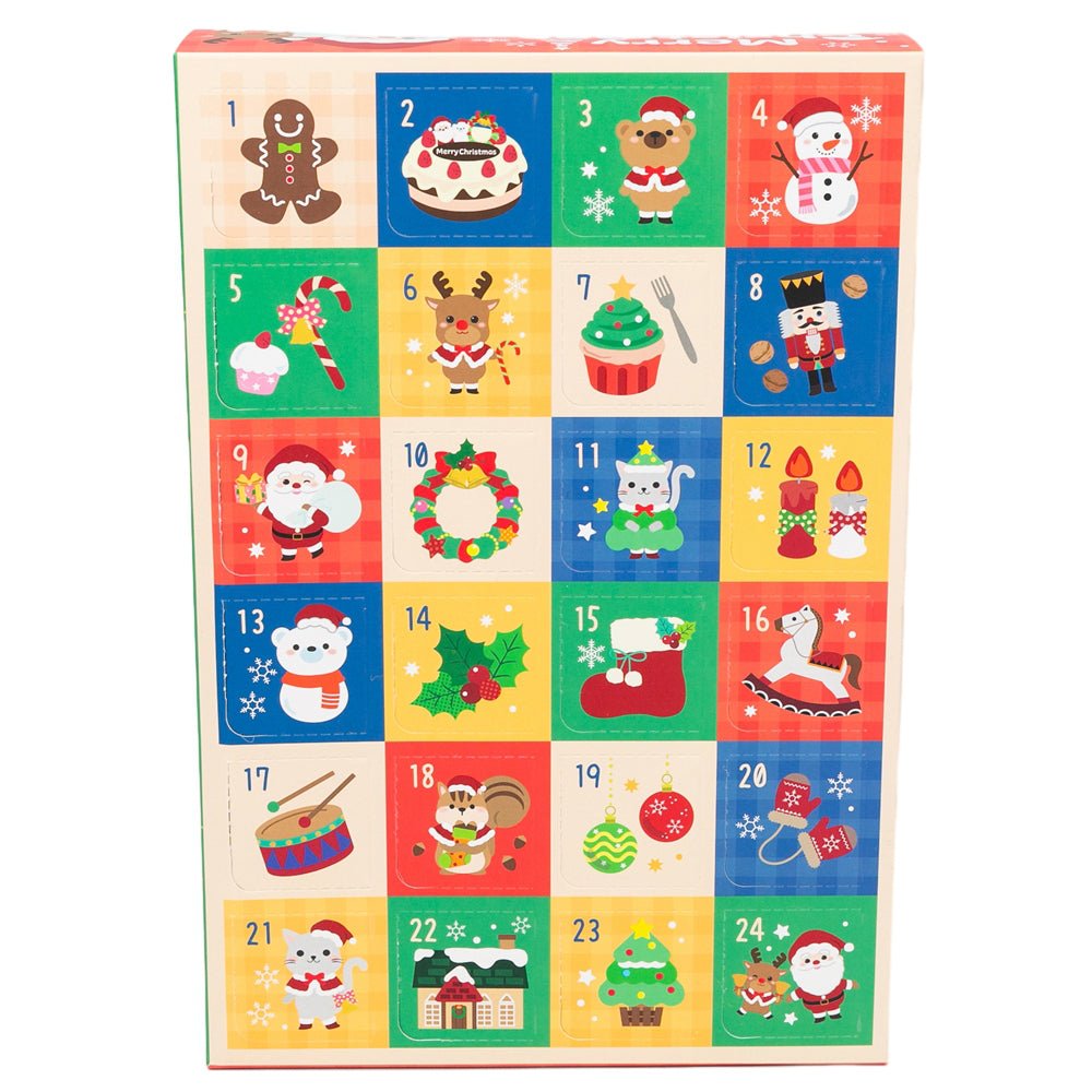 Cutie Crăciun tip calendar Advent cu 24 compartimente (set 5 buc)