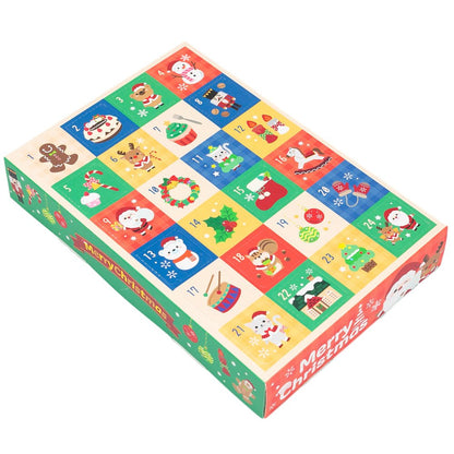 Cutie Crăciun tip calendar Advent cu 24 compartimente (set 5 buc)
