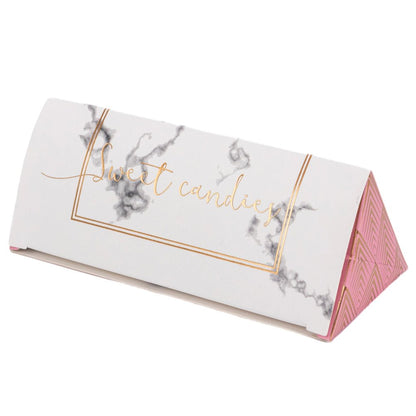 Cutie cu mesaj Thank you și panglică - roz (set 50 buc) - 13x5.5