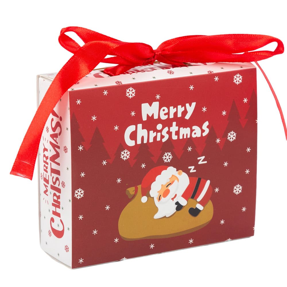 Cutie de Crăciun cu sertar și fundă satinată - roșu (set 25 buc)