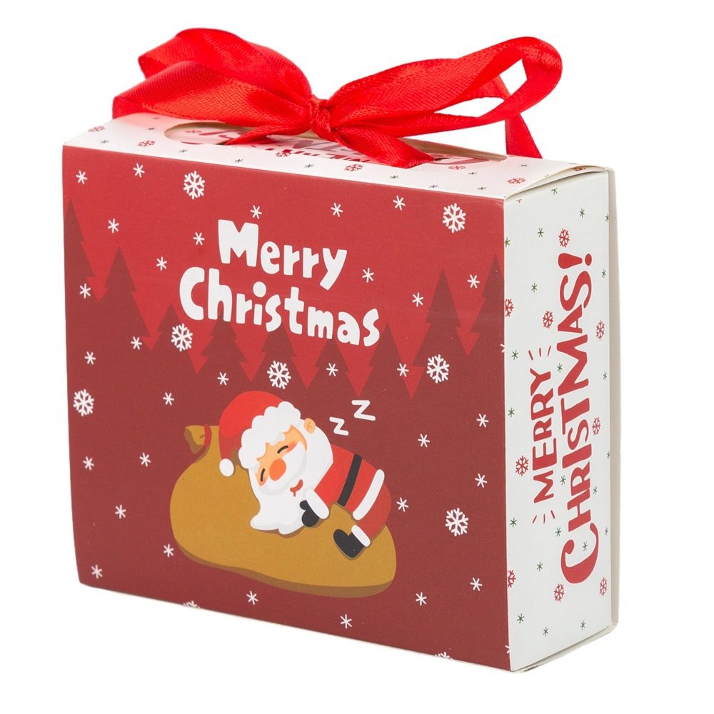 Cutie de Crăciun cu sertar și fundă satinată - roșu (set 25 buc)