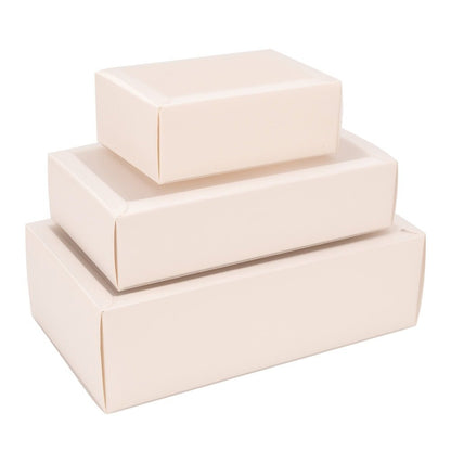 Cutie din hârtie cu fereastră mată - alb (set 50 buc)
