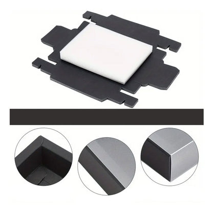 Cutie din hârtie cu fereastră mată - negru (set 50 buc)