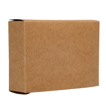 Cutie dreptunghiulară din hârtie cu fereastră ovală - kraft (set 50 buc)