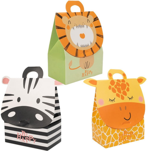 Cutie dreptunghiulară mix 3 animaluțe (set 12 buc)