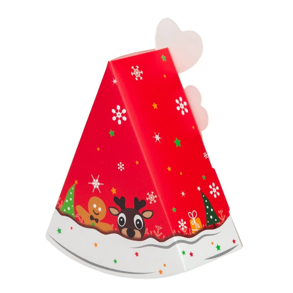 Cutie formă brad de Crăciun - roșu (set 50 buc)