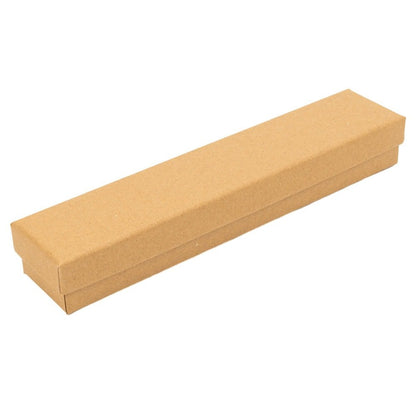 Cutie hârtie kraft pentru bijuterii cu suport negru în interior (set 10 buc)