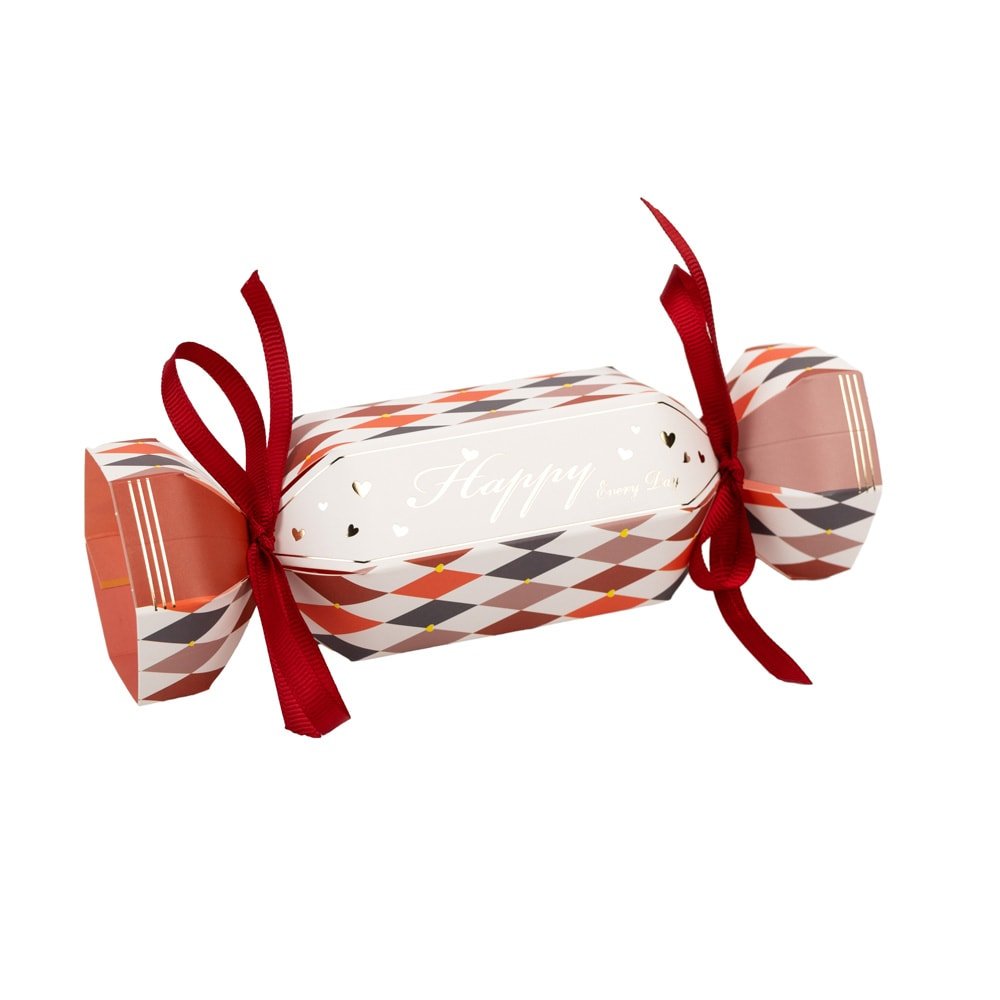 Cutie în formă de bomboană - roșu (set 50 buc)