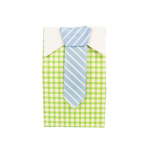 Cutie mică cu cravată - verde (set 50 buc)