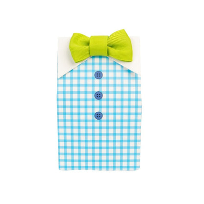 Cutie mică cu papion - albastru (set 50 buc)