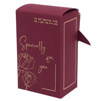 Cutie mică dreptunghiulară Specially for you cu fundă - roșu (set 50 buc)
