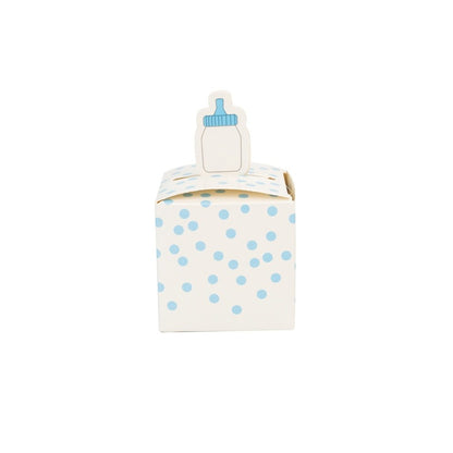 Cutie mică pătrată cu biberon - bleu (set 50 buc)