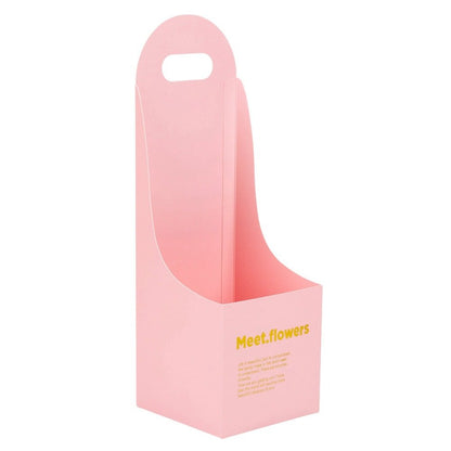 Cutie mică pătrată pentru flori - roz (set 10 buc)