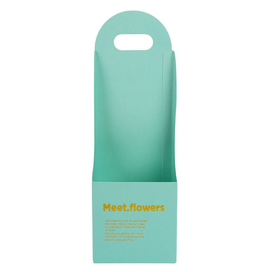 Cutie mică pătrată pentru flori - turcoaz (set 10 buc)