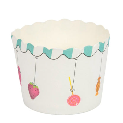 Cutie mică rotundă deschisă cu design - model 1 bomboane (set 50 buc)