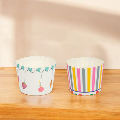 Cutie mică rotundă deschisă cu design - model 1 bomboane (set 50 buc)