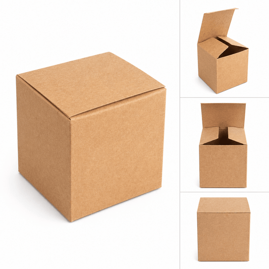 Cutie pătrată din carton kraft