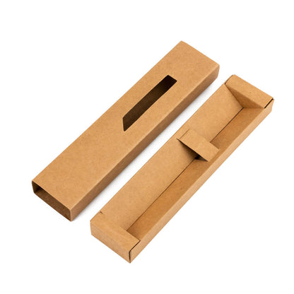 Cutie pentru instrumente de scris cu fereastră - kraft (set 50 buc)