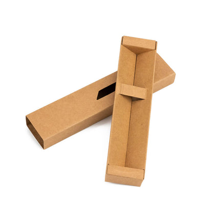 Cutie pentru instrumente de scris cu fereastră - kraft (set 50 buc)