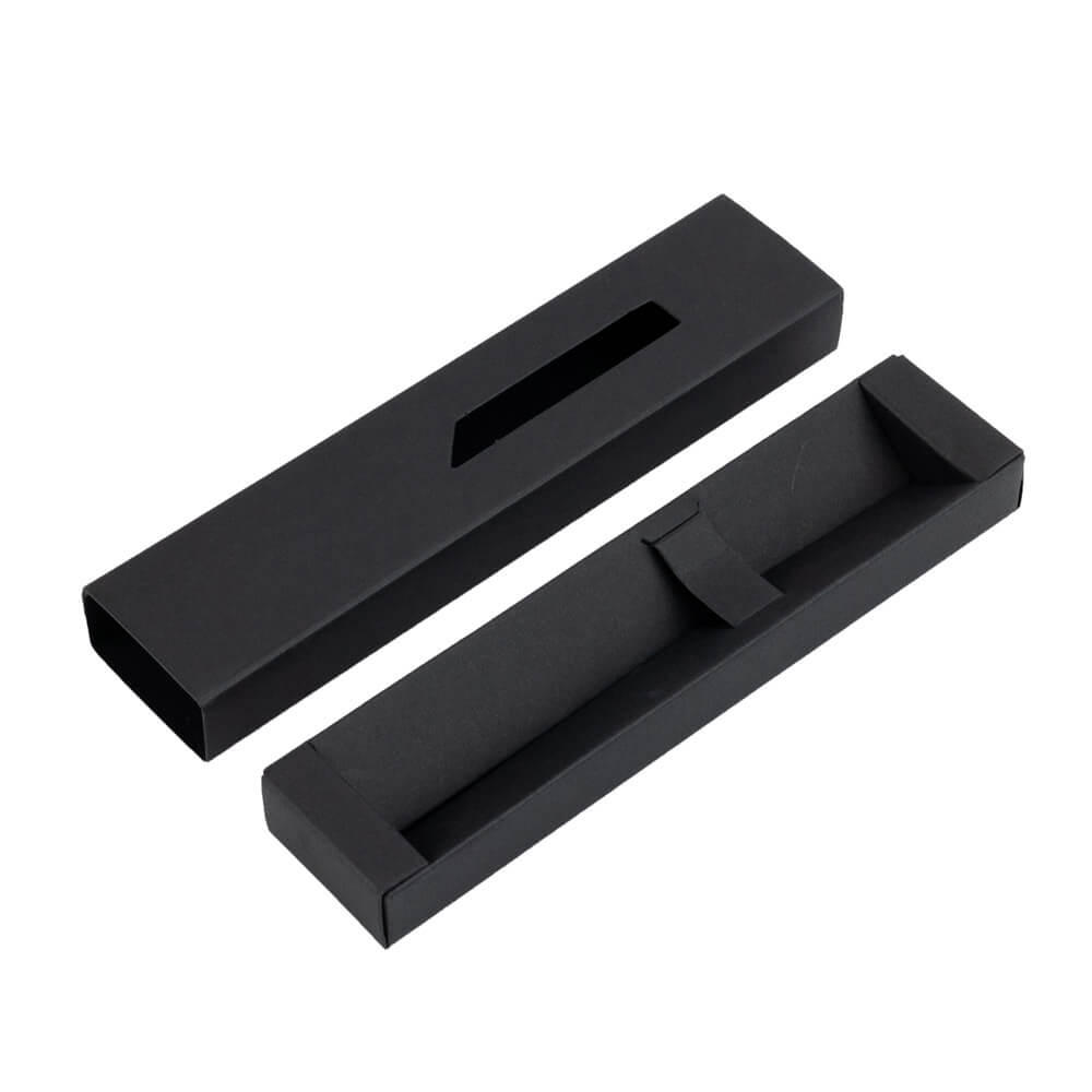 Cutie pentru instrumente de scris cu fereastră - negru (set 50 buc)