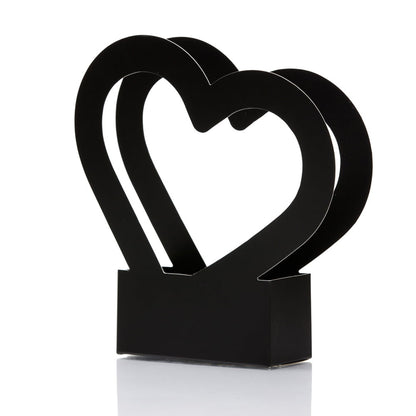 Cutii cu mâner inimă - negru (set 10 buc)