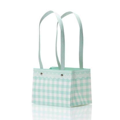 Cutii cu mâner model picnic - turcoaz (set 4 buc)