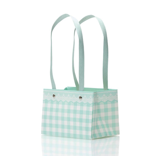 Cutii cu mâner model picnic - turcoaz (set 4 buc)