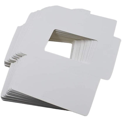 Cutii mici dreptunghiulare cu fereastră - alb (set 100 buc) 15.5x10x0.5cm