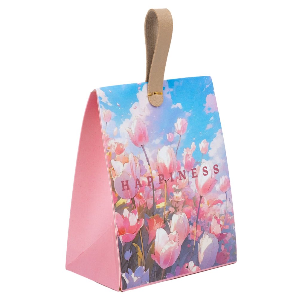 Cutii model floral și mâner din piele (set 50 buc)